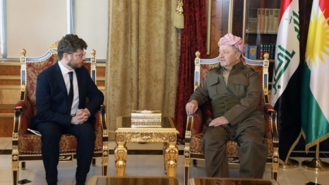 الرئيس مسعود البارزاني والقنصل الفرنسي يبحثان مخاطر الإرهابيين والمخاوف من إستقواء داعش في العراق