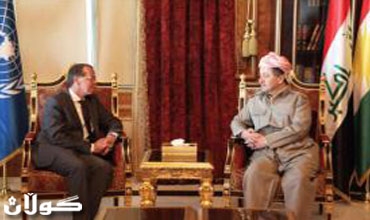 رئيس إقليم كوردستان يستقبل الممثل الخاص للأمين العام للأمم المتحدة في العراق