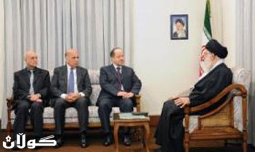 رئيس اقليم كوردستان يجتمع مع المرشد الاعلى للثورة الاسلامية في ايران