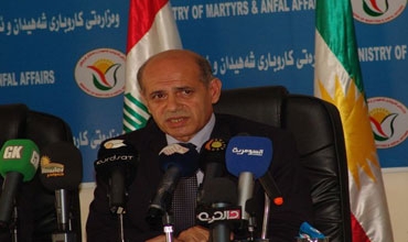 وزارة الشهداء والمؤنفلين في حكومة اقليم كوردستان تطالب بتعويض الكورد من ضحايا الانفال والحروب