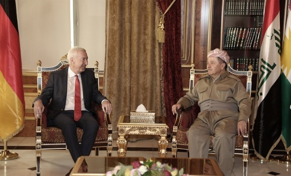 السفير الألماني يشيد بدور الرئيس بارزاني وقوات البيشمركة في مواجهة الإرهابيين