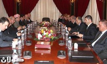 بارزاني يجتمع مع علاوي والوفد المرافق له في اربيل