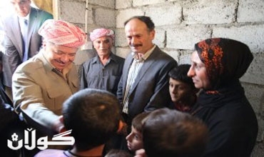 رئيس إقليم كوردستان يزور مخيم اللاجئين السوريين في دوميز ويعقد إجتماعاً مع ممثلي المخيم ومنظمة (UNHCR) ومحافظ دهوك