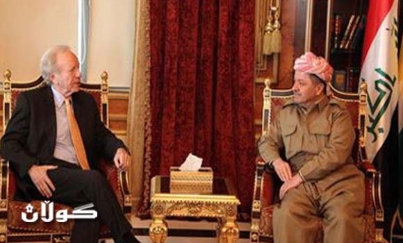 الرئيس بارزاني وليبرمان يبحثان تطوير العلاقات بين امريكا والاقليم