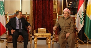 رئيس إقليم كوردستان يستقبل وزير الخارجية اللبناني