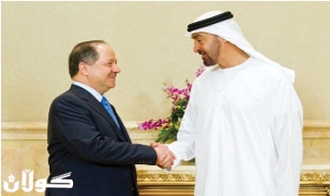 رئيس إقليم كوردستان ومحمد بن زايد آل نهيان يبحثان سبل تطوير العلاقات المشتركة