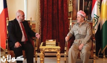 رئيس إقليم كوردستان يستقبل السفير التشيكي لدى العراق