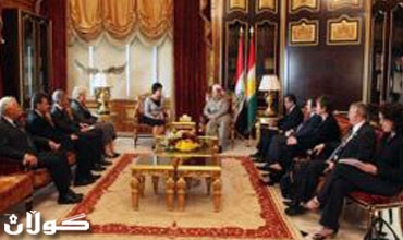 رئيس إقليم كوردستان يستقبل وزيرة التجارة في ايرلندا الشمالية والوفد المرافق لها