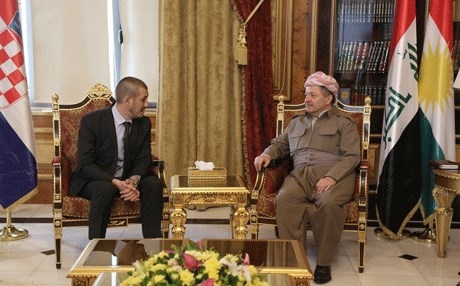 البارزاني يستقبل السفير الكرواتي لدى العراق 