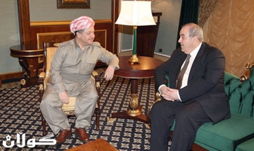 رئيس إقليم كوردستان يستقبل رئيس القائمة العراقية والوفد المرافق له