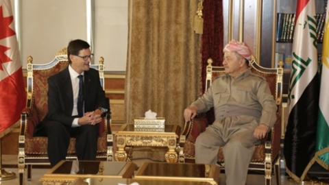 السفير الكندي يؤكد للرئيس البارزاني على استمرار بلاده في تدريب البيشمركة