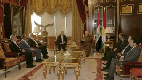 الرئيس البارزاني يستقبل وفداً لهودابار