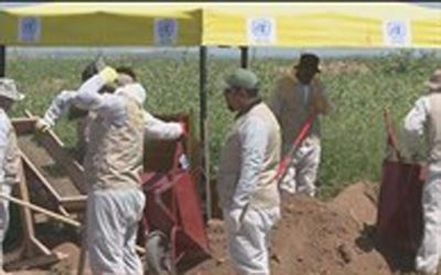 فتح مقبرتين جماعيتين للضحايا الكورد الإزيديين في سنجار