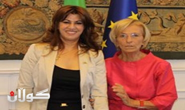 وزيرة الخارجية الإيطالية تعرب عن إعجابها ودعمها لتجربة إقليم كوردستان