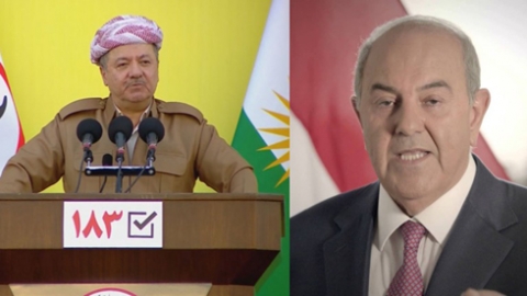 علاوي يحيي خطاب بارزاني ومطالبته النواب الكورد بالدفاع عن حقوق كل العراقيين