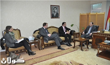 خسرو كوران يستقبل وفداً من الأمم المتحدة ( يونامي ) ويشيد بدور الحزب الديمقراطي الكوردستاني في تعامله مع الأزمات