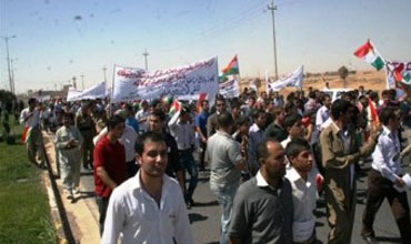 أربيل..تظاهرة سلمية إحتجاجاً على قصف المناطق الحدودية لأقليم كوردستان