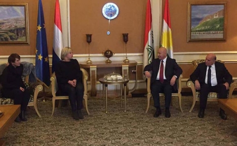 وزيرتا الدفاع والتنمية الهولنديتان تصلان الى هولير