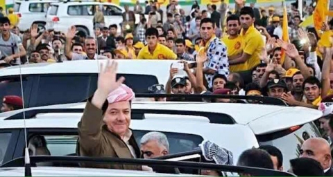 الجماهير الكوردستانية بكافة شرائحها تستقبل الرئيس بارزاني
