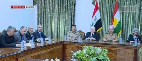  	 بإشراف الرئيس بارزاني ورئيس جمهورية العراق، اجتماع الدیمقراطي الكوردستاني والإتحاد الوطني