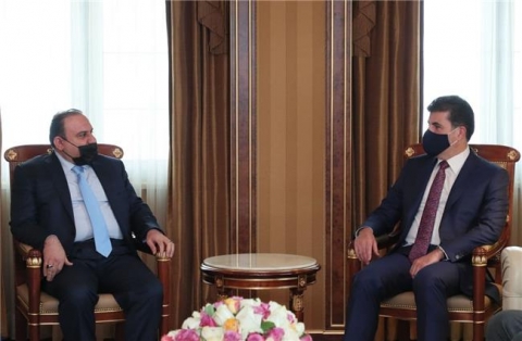 رئيس إقليم كوردستان يستقبل وزير العدل العراقي