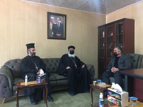 مسؤول الفرع الخامس يستقبل وفداَ مشتركاً من رئاسة الطائفة القبطية في العراق و كنيسة الروم الارثودكس