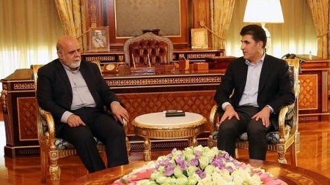 نێچیرڤان بارزاني والسفير الإيراني يبحثان العلاقات بين هولير وطهران 