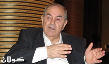 اياد علاوي لـ كولان: ما يهمني هو الشركة في القرار السياسي وليس المشاركة في الحكومة