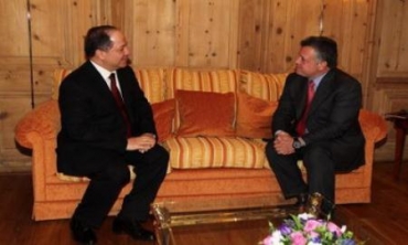 Serokê Herêma Kurdistanê li gel Şah Abdullah Bin Husên civiya