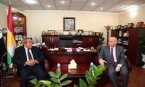 Wezîrê bazirganiya derve ya Misir û Parêzgarê Hewlêrê civiyan