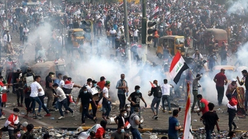 Iraq- Di navbera hêzên emnî û xwepêşanderan da alozî rû da