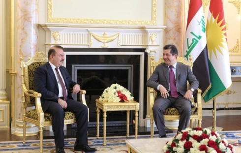 Serokwezîr Barzanî ligel Wezîrê Navxwe yê Iraqê civiya