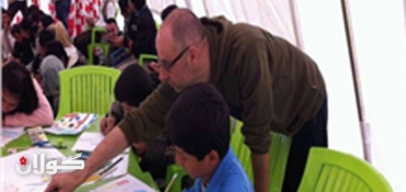 German artist gives masterclass to Syrian refugee children in Iraqi Kurdistan