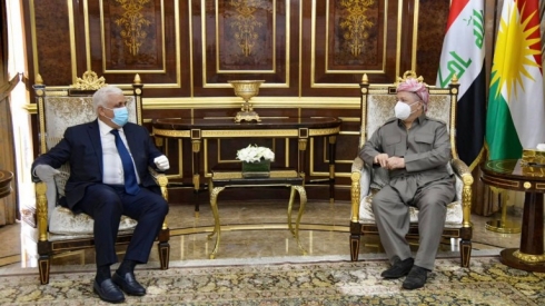 Serok Barzanî li gel Serokerkanê artêşa Îraqê civiya