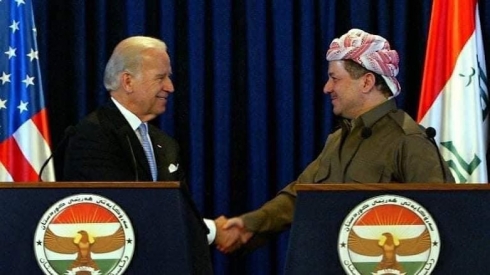 Serok Barzanî pîrozbahiyê li Joe Biden dike