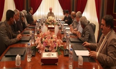 Serokê Herêma Kurdistanê pêşwaziya li hejmarek zimanevanên Desteya Geşepêdana Zimanê Kurdî kir