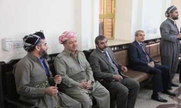 Serokê Herêma Kurdistanê beşdarî serxweşiya bavê Mamosta Elî Bapîr kir