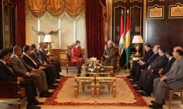 Serokê Herêma Kurdistanê pêşwaziya şandekî Encumena Bazirganiya Iraq - Brîtanya kir