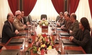 Serokê Herêma Kurdistanê li gel şandekî Encumena Bilinda Kurdên Suriye civiya