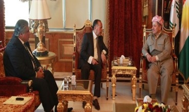 Serokê Herêma Kurdistanê pêşwaziya her du rojnamevan Ebdulla Ellamî û Mihemed El Bedrî kir