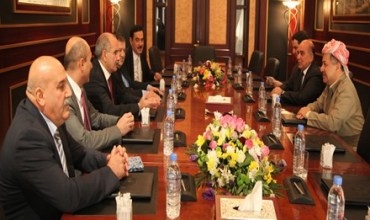 Serokê Herêma Kurdistanê li gel Serok û Endamên şanda Hikûmeta Herêma Kurdistanê ya Bexdayê civiya