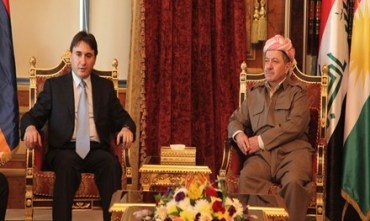 Serokê Herêma Kurdistanê pêşwaziya Cîgirê Serok Wezîrê Komara Ermenistanê kir