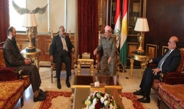 Serokê Herêma Kurdistanê pêşwaziya Dr. Adil Ebdulmehdî û Seyîd Muhsîn El Hekîm kir