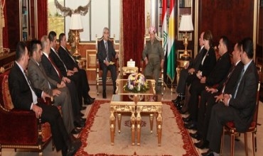 Serokê Herêma Kurdistanê pêşwaziya Serok û Endamên Komîsyona Bilinda Serbixweya Hilbijartinên Iraqê kir