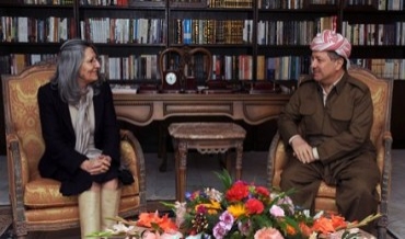 Bi mebesta hal pirsîna rewşa tendirustiya Serok Mam Celal, Serok Barzanî li Silêmanî serdana Xanima Yekema Iraqê Hêro Îbrahîm Ehmed kir