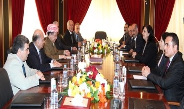 Serokê Herêma Kurdistanê li gel şandekî Encumena Bilinda Kurdê Suriye civiya