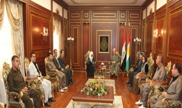 Serokê Herêma Kurdistanê pêşwaziya hejmarek rêxistinên taybet bi enfala Germiyan kir