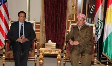 Serokê Herêma Kurdistanê pêşwaziya rêkxerê nû yê Koşkê Spî û Cîgirê Yarîdederê Wezîrê Derveyê Emerîka kir