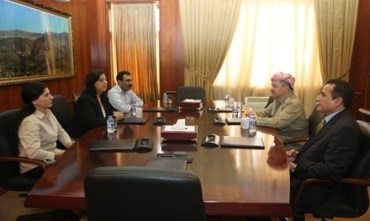 Serokê Herêma Kurdistanê pêşwaziya şandekî Partiya Yekîtiya Demokrat (PYD) kir