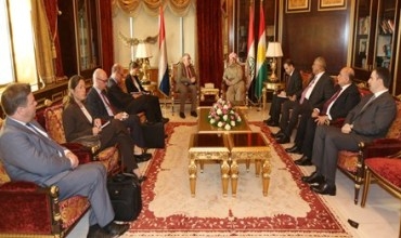 Serokê Herêma Kurdistanê pêşwaziya Wezîrê Derveyê Holanda kir